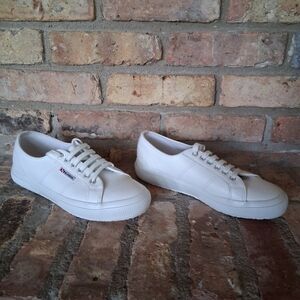SUPERGA 2750 NAPPA LEATHER SNEAKERS SIZE 8